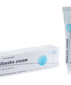 Kem bôi Mibeviru Cream 5% 5g Hasan trị nhiễm virus Herpes, sau xăm môi, thủy đậu