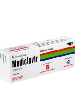 Mediclovir 3% 5g (Aciclovir 3%) Medipharco Thuốc mỡ tra mắt điều trị viêm giác mạc