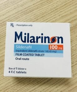 Milarinon Sildenafil 100mg hộp 1 vỉ x 4 viên