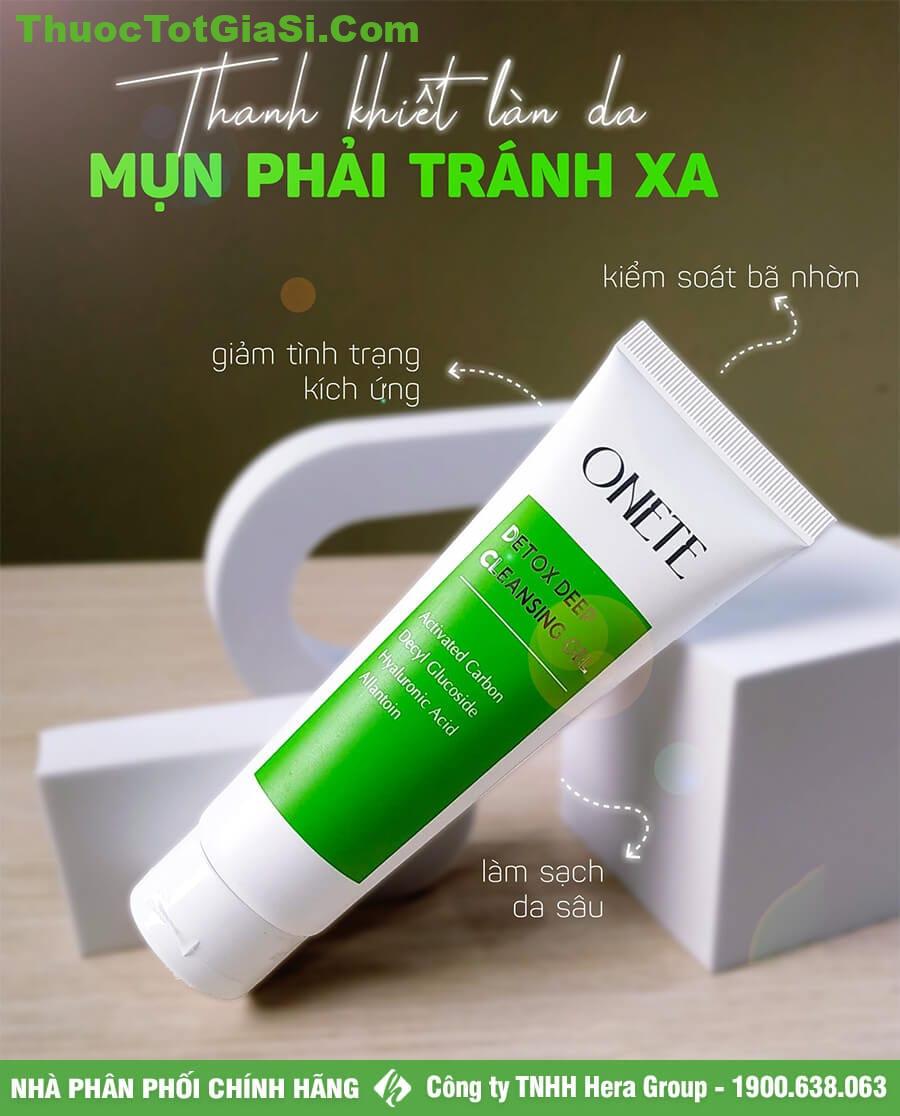 ONETE Detox Deep Cleansing Gel SỮA RỬA MẶT THẢO DƯỢC ĐIỀU TRỊ DA MỤN HIỆU QUẢ 10 thành phần sửa rữa mặt onete myphamhera.com
