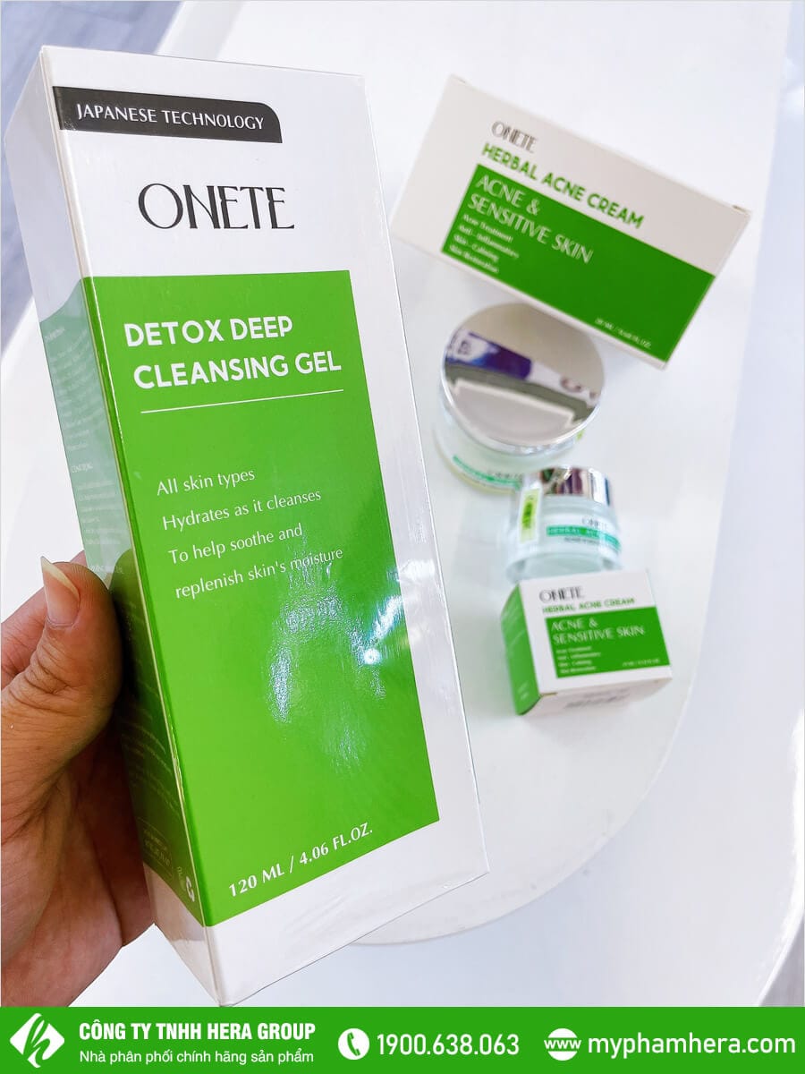 ONETE Detox Deep Cleansing Gel SỮA RỬA MẶT THẢO DƯỢC ĐIỀU TRỊ DA MỤN HIỆU QUẢ 15 kem trị mụn onete chính hãng myphamhera.com