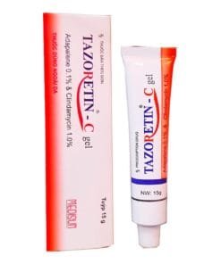 Tazoretin C Gel 15g điều trị mụn trứng cá, mụn thâm hiệu quả