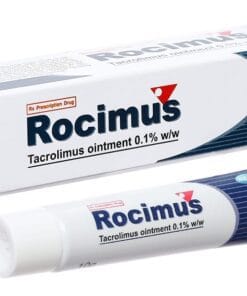 Thuốc mỡ Rocimus 0.1% tuýp 10g điều trị viêm da cơ địa. chàm bàn tay, ban đỏ