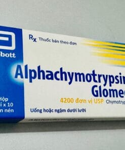 Alphachymotrypsin Glomed 4200 điều trị phù nề sau chấn thương, phẫu thuật, bỏng (thay Alphachoay)