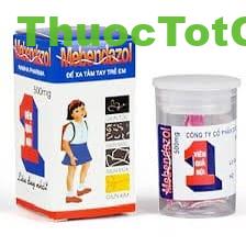 Thuốc giun quả núi Nam Hà Mebendazol 500mg (dạng viên kẹo nhai vị ngọt) điều trị các loại giun