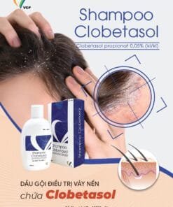 Dầu gội Shampoo Clobetasol VCP 100ml điều trị vảy nến da đầu, viêm da tiết bã, ngứa da đầu 2 Shampoo Clobetasol 0,5mg VCP