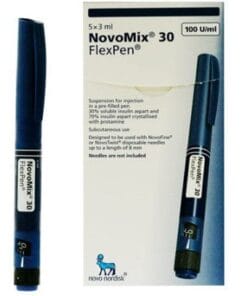 Bút tiêm NovoMix 30 Flexpen 100IU/ml 5 cây x 3ml điều trị đái tháo đường