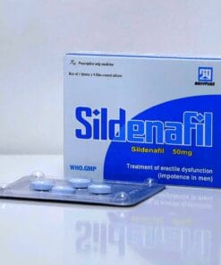 Sildenafil 50mg Nadyphar hộp 4 viên điều trị rối loạn cương dương, tăng áp động mạch phổi