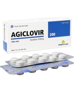 Thuốc AGICLOVIR 200 (Aciclovir 200mg) hộp 2 vỉ x 10 viên nén