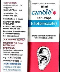 Dung dịch nhỏ tai Candid Ear Drops Glenmark điều trị nhiễm nấm tai (15ml)