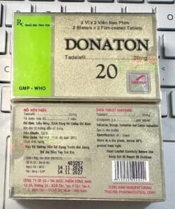 Thuốc Donaton 20 (Tadalafil 20mg) DONG NAM H/4v điều trị liệt dương, yếu sinh lý, khó cương dương