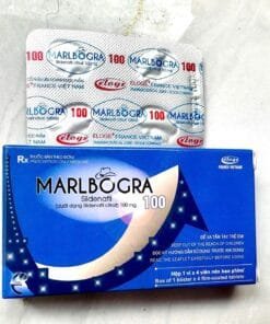 Thuốc Marlbogra 100 (Sildenafil 100mg) France Vietnam h/4v điều trị liệt dương, yếu sinh lý 1 thuocMarlbogra100 e1736042587425