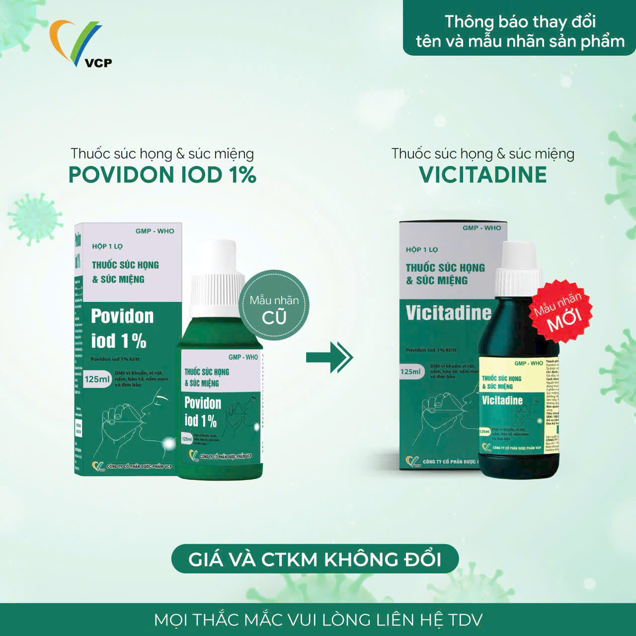 Vicitadine 125ml VCP | thuoctotgiasi.shop