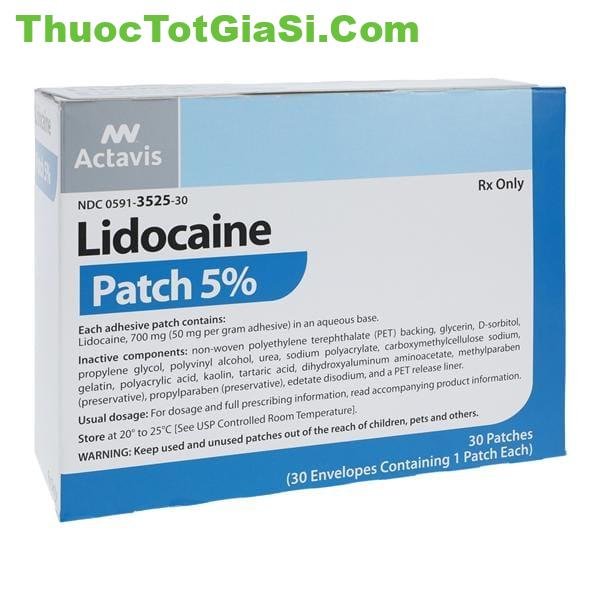 Miếng dán Lidocaine Patch 5 dán giảm đau cho bệnh nhân ung thư, zona thần kinh 3 lidocaine patch 5