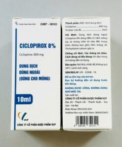 Ciclopirox 8% VCP 10ml dung dịch bôi trị nấm móng(khách sỉ ib)