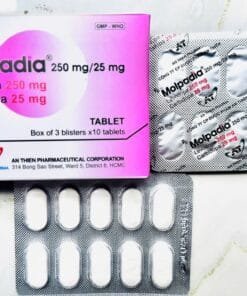 Thuốc Molpadia 250mg/25mg AT PHARMA h/30v điều trị bênh Parkinson (An Thiên) 2 Thuoc Molpadia 250mg 25mg AT PHARMA e1746263823853
