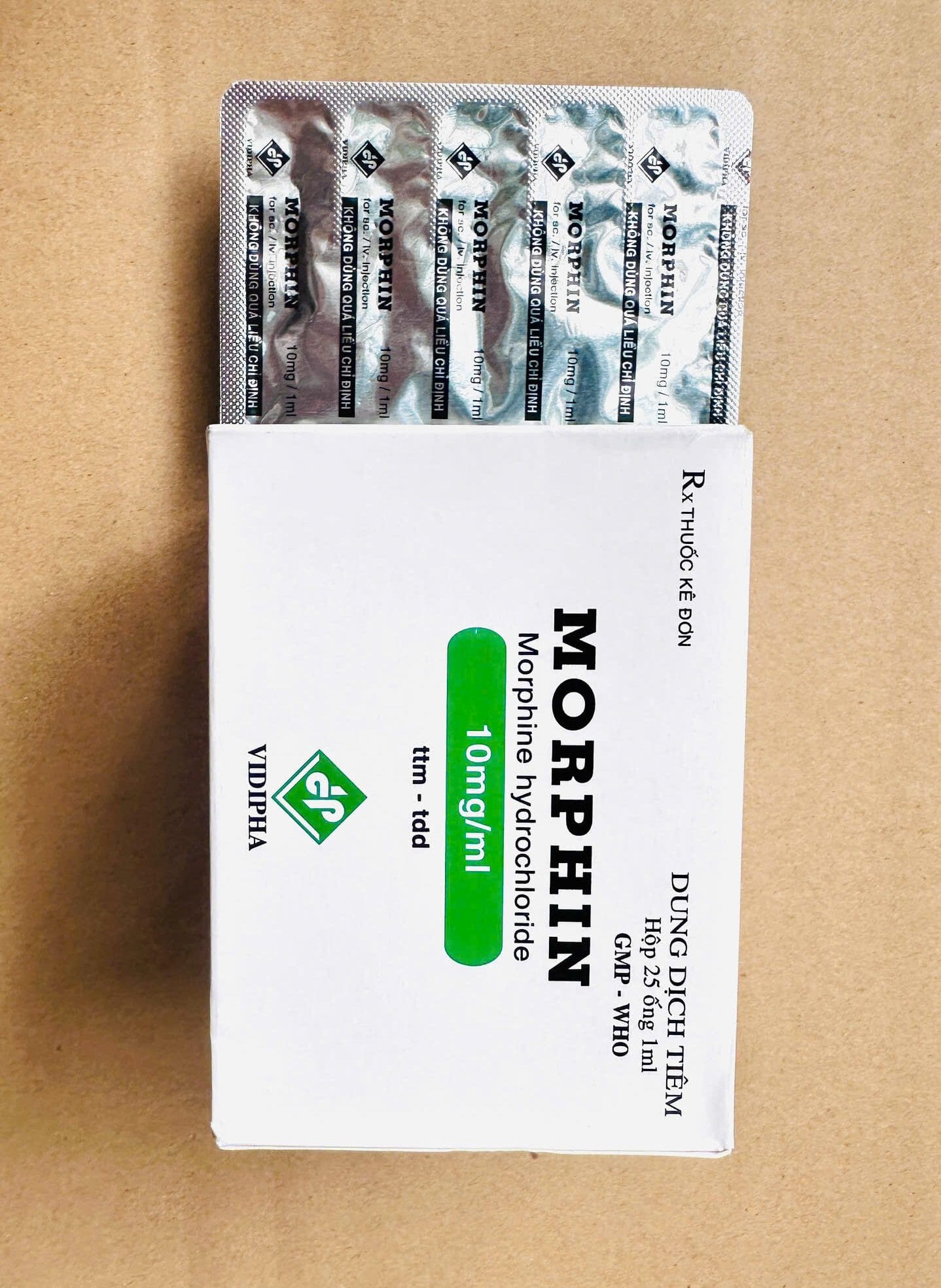 Thuốc Morphin 10mg/ml VIDIPHA giảm đau mạnh 4 Thuốc Morphin 10mg/ml Vidipha | thuoctotgiasi.shop
