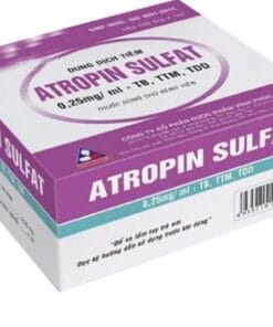 Thuốc ATROPIN SULFAT 0.25mg/ml hộp 100 ống điều trị làm chậm nhịp tim