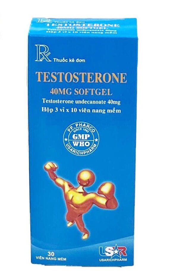 Thuốc TESTOSTERONE 40mg USARICHPHARMA hộp 30 viên 5 Thuốc TESTOSTERONE 40mg giá bán bao nhiêu? | thuoctotgiasi.shop