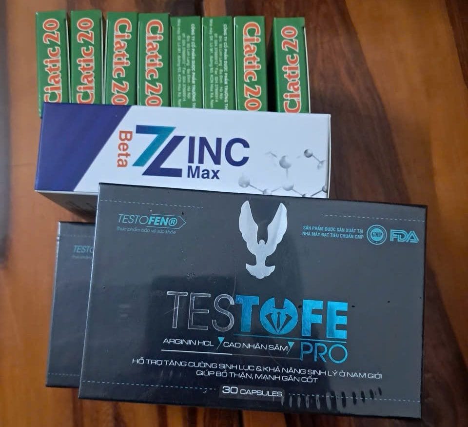Ciatic 20 Tadalafil 20mg, Beta Zinc Max điều trị rối loạn cương dương, điều trị xuất tinh sớm, điều trị yếu sinh lý Ciatic 20 Tadalafil 20mg, Duraject 60, Beta Zinc Max điều trị rối loạn cương dương, điều trị xuất tinh sớm, điều trị yếu sinh lý