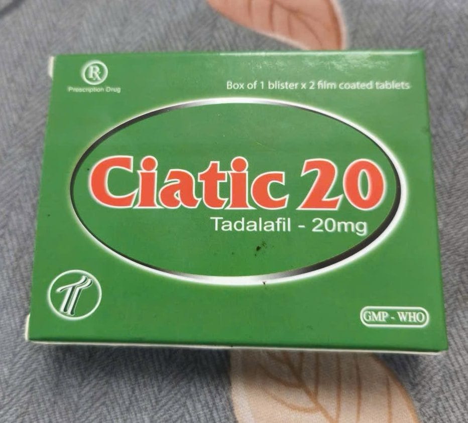 Ciatic 20 Tadalafil 20mg điều trị rối loạn cương dương, điều trị xuất tinh sớm, điều trị yếu sinh lý Ciatic 20 Tadalafil 20mg, Duraject 60, Beta Zinc Max điều trị rối loạn cương dương, điều trị xuất tinh sớm, điều trị yếu sinh lý