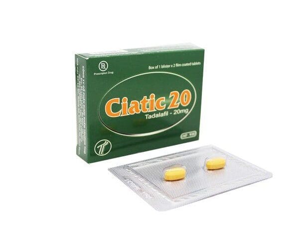 Thuốc Ciatic 20 (TADALAFIL 20MG) H/2v điều trị rối loạn cương dương nam giới 11 Thuốc Ciatic 20 là thuốc gì? | THUOCTOTGIASI.COM