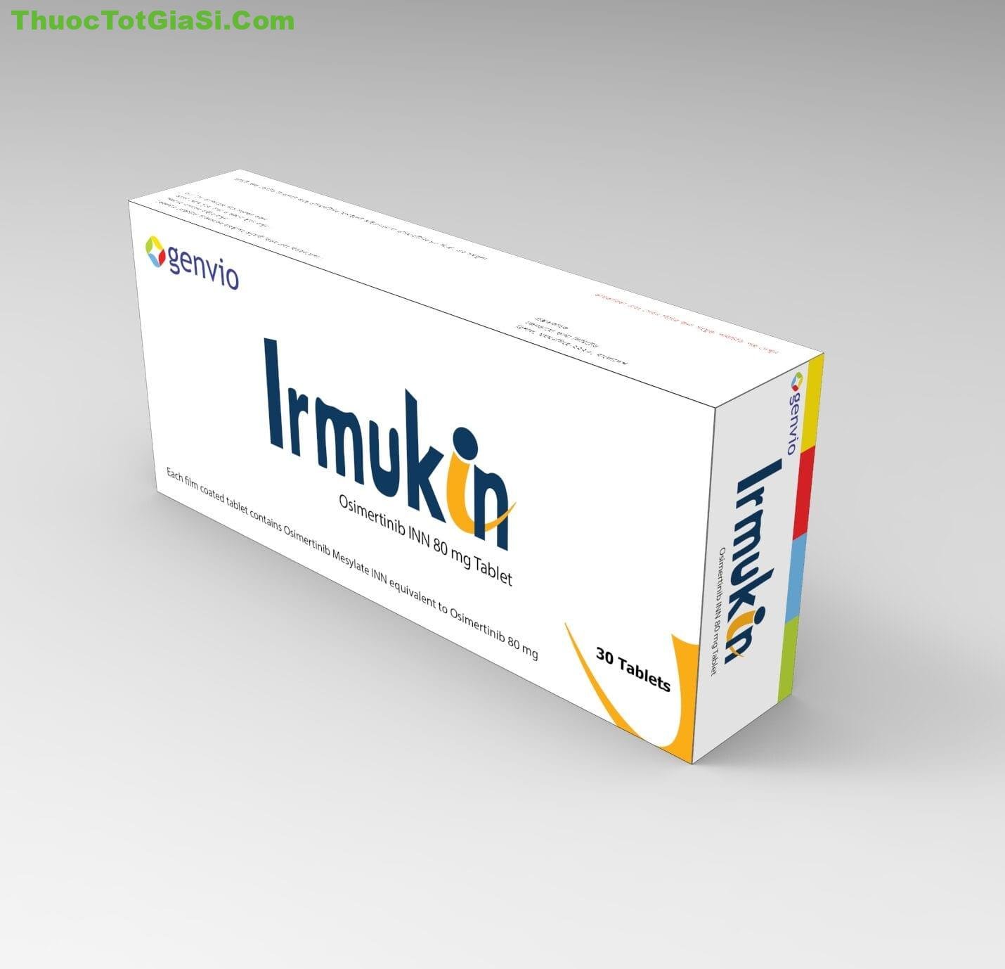Thuốc IRMUKIN Osimertinib 80mg H/30v- ĐIỀU TRỊ UNG THƯ PHỔI 3 Thuốc IRMUKIN 80mg giá | THUOCTOTGIASI.COM