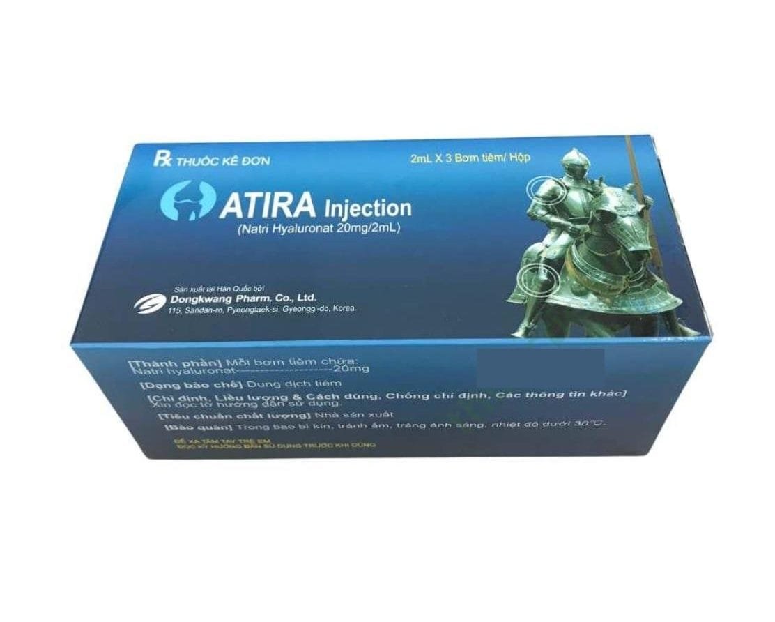 ATIRA injection (Sodium Hyaluronate 10mg/ml) thuốc tiêm khớp mạn tính 2 Thuốc ATIRA injection giá bao nhiêu? | THUOCTOTGIASI.COM