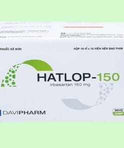 HATLOP 150 (Irbesartan 150mg) điều trị tăng huyết áp động mạch vô căn, đái tháo đường tuýp 2 