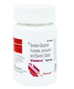 Thuốc VIANCA Tenofovir 300mg/Lamivudine 300mg/Efavirenz 400mg Emcure H/30v – điều trị nhiễm HIV