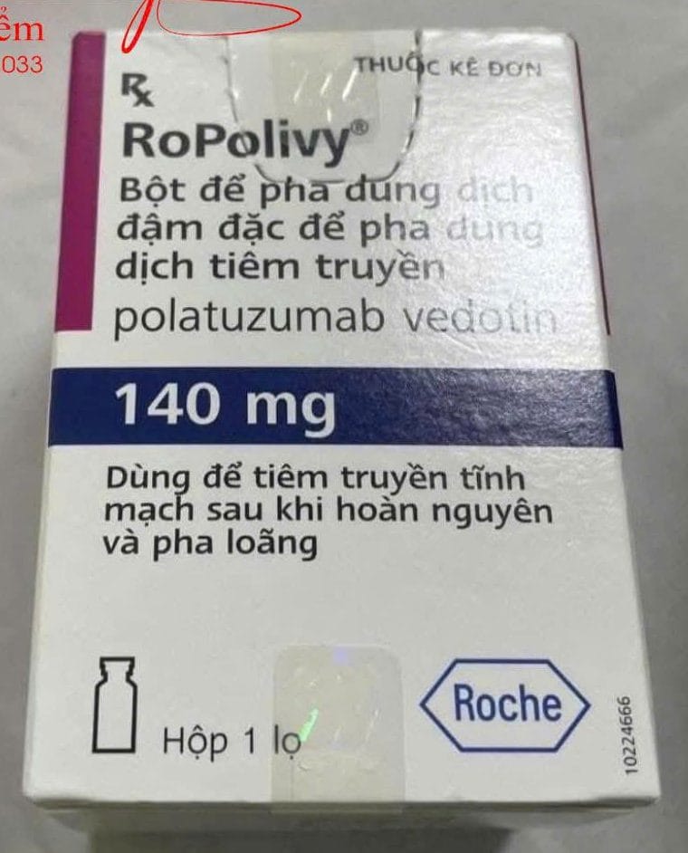 RoPolivy (Polatuzumab vedotin 140mg) ROCHE điều trị u lympho tế bào B RoPolivy Polatuzumab vedotin 140mg ROCHE dieu tri u lympho te bao B e1749374294790