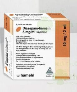 Diazepam – Hameln 5 mg/ml – Thuốc chống co giật/động kinh/ an thần/ giảm lo âu -Đức