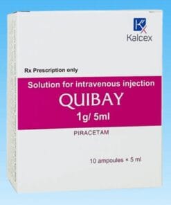 Quibay 1g/5ml (Piracetam) Kalcex điều trị suy giảm trí nhớ, chóng mặt, đau đầu, thiếu máu não (hộp/10 ống x 5ml)