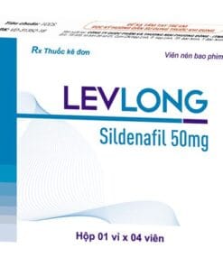 LEVLONG (Sildenafil 50mg) hộp 1 vỉ x 4 viên điều trị rối loạn cương dương