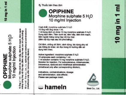 OPIPHINE 10mg/1ml Hameln - thuốc giảm đau mạnh 8 OPIPHINE công dụng gì? | thuoctotgiasi.shop