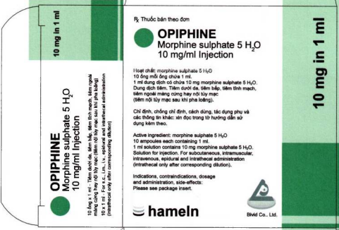 OPIPHINE 10mg/1ml Hameln - thuốc giảm đau mạnh 5 OPIPHINE giá? OPIPHINE mua ở đâu? | thuoctotgiasi.shop
