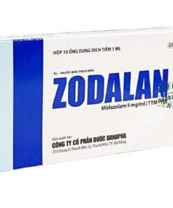 ZODALAN Midazolam 5mg/1ml Danapha hộp 10 ống thuốc tiêm gây mê dùng trong phẩu thuật