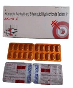 Akurit 3 (Ethambutol + Isoniazid + Rifampicin) hộp 200v điều trị bệnh lao