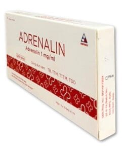Thuốc tiêm Adrenalin (Epinephrine) hộp 10 ống x 1ml 2 Adrenalin