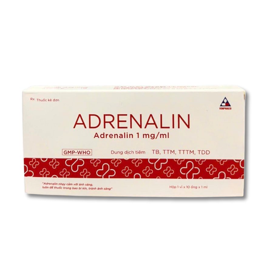 Thuốc tiêm Adrenalin (Epinephrine) hộp 10 ống x 1ml 3 Adrenalin giá bao nhiêu? mua ở đâu? |thuoctotgiasi.shop