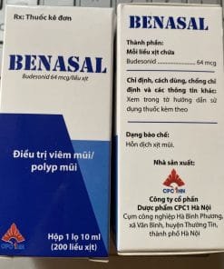 BENASAL Budesonid 64 mcg 10ml (200 liều) – Thuốc Xịt Mũi Viêm Dị Ứng, Polyp 3 Benasal
