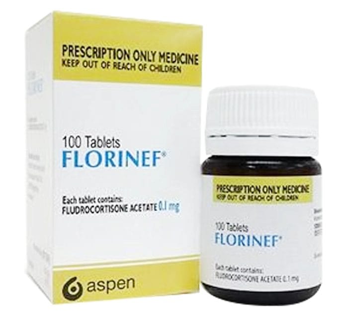Florinef 100mcg – Thuốc Điều Trị Suy Vỏ Thượng Thận Chính Hãng Florinef 100mcg (Fludrocortisone Acetate)