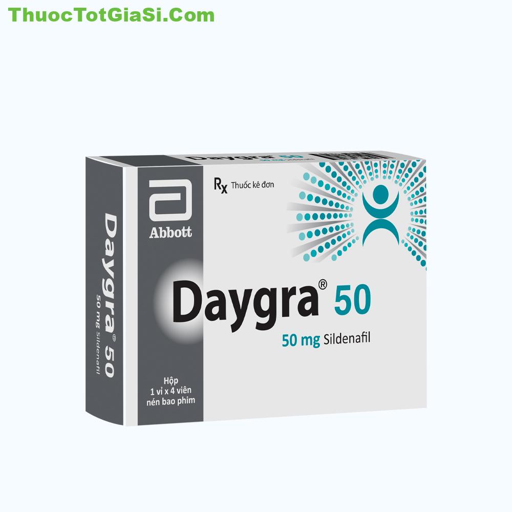 Daygra 50 (Sildenafil 50mg) Abbott Mỹ điều trị rối loạn cương dương thay thế Viagra (4 viên) 2 Daygra 50 (Sildenafil 50mg) Abbott Mỹ điều trị rối loạn cương dương thay thế Viagra (4 viên) thuoctotgiasi.shop