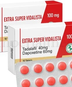 Extra Super Vidalista 100mg (Tadalafil 40mg + Dapoxetine 60mg) – Tăng cường sinh lý, kéo dài thời gian mạnh