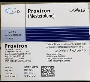 PROVIRON (Mesterolone 25 mg) - thuốc bổ sung hocmon cho nam giới - 2 vỉ x 10 7 Proviron 25 mg|thuoctotgiasi.shop